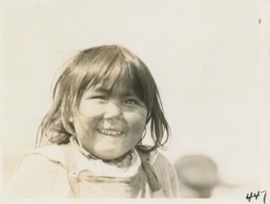 Image of Little Eskimo [Inuit] girl [boy] of Double Island  [Daniel?]